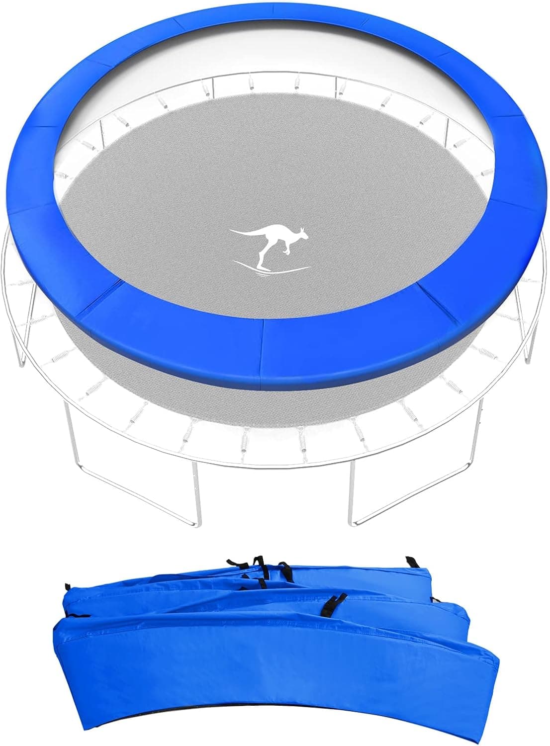 Kangaroo Hoppers Universal 8/10/12/14/15FT Trampoline Repalcement Safety Pad，Waterproof Surround Spring Foam Cover for Round Frame