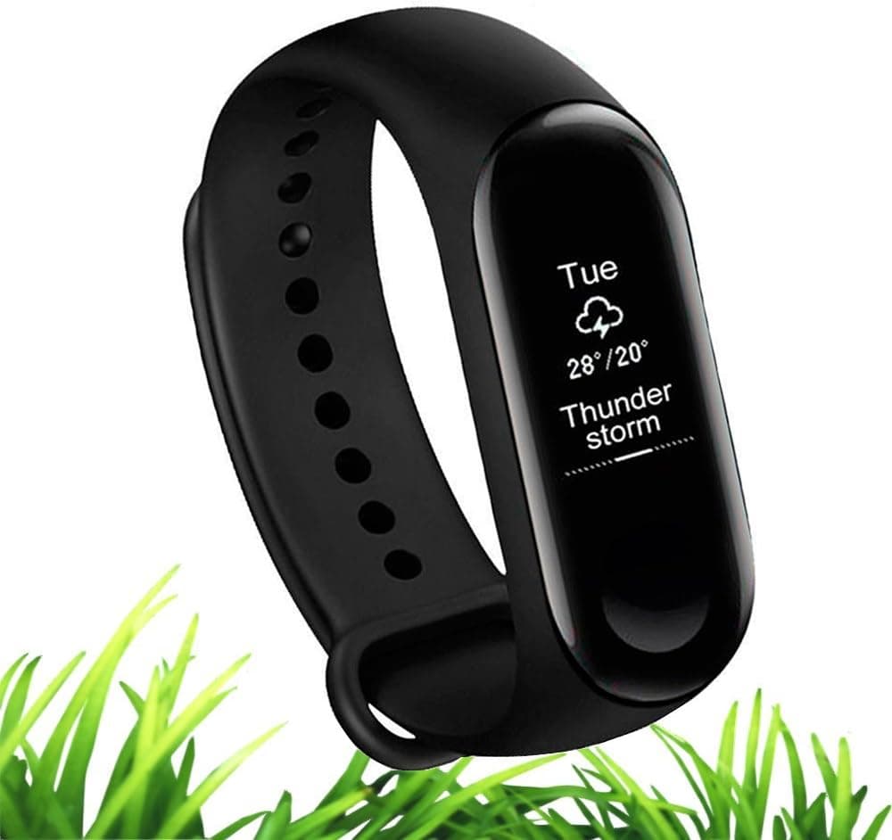 Xiaomi Mi Band 3 Global English Fitness Tracker Fashion Touch Screen Smart Watch Sport Wristband Bracelet Heart Rate Monitor Activity Workout 50M Waterproof Pedometer Weather Forecast Reminder Sleep