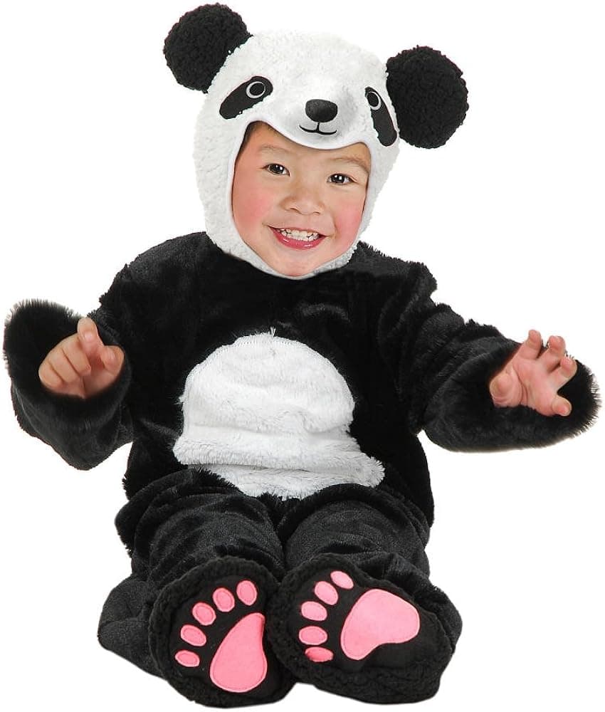 Charades Little Panda Bear Toddler Costume Black/White