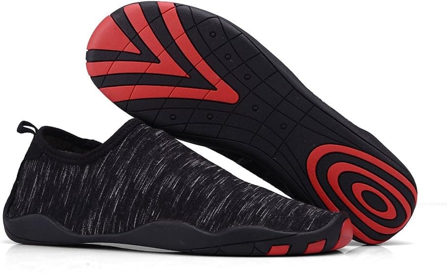 UNN Multifunctional Quick-Dry Barefoot Water Skin Shoes Flexible Aqua Socks for Beach Swim Surf Yoga Exercise Black 8.5-9