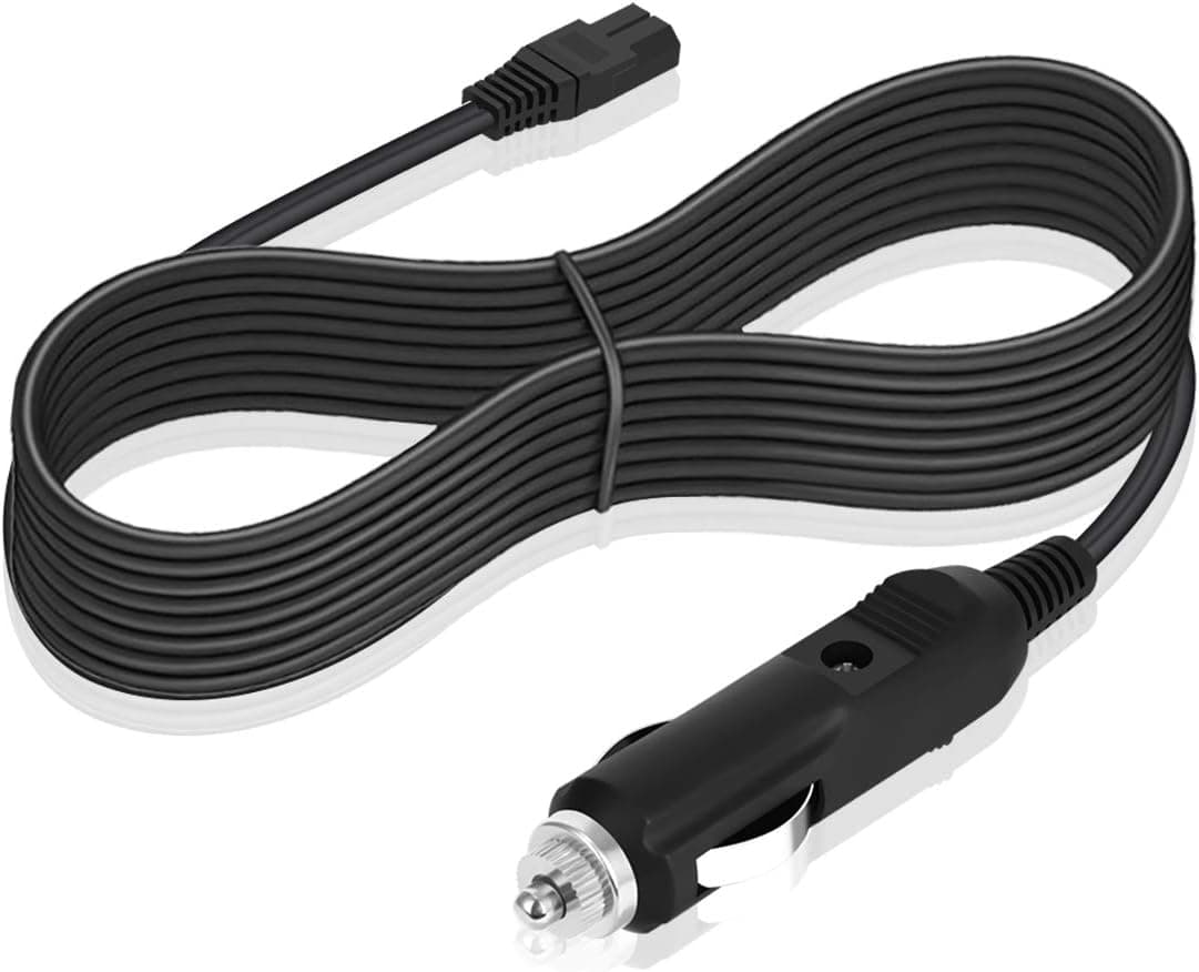 LANMU 12V DC Power Cord Compatible with Igloo Cool Chill,Igloo Kool Mate and Igloo Iceless TE Thermoelectric Cooler,Replacement Car Charger Adapter (6.6ft,Black)