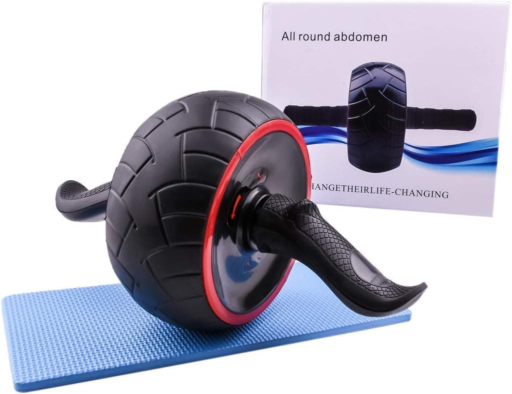 (Only 4) Abdominal Wheel Core & Abdominal Trainers Home Fitness Machine,ab Roller Wheel ab Roller Wheel for core Exercise-Non-Slip Texture Handle, Silent, with ab mat