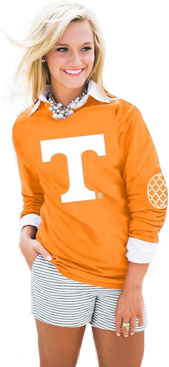 NCAA Women's Puff Print Elbow Patch Long Sleeve Tee