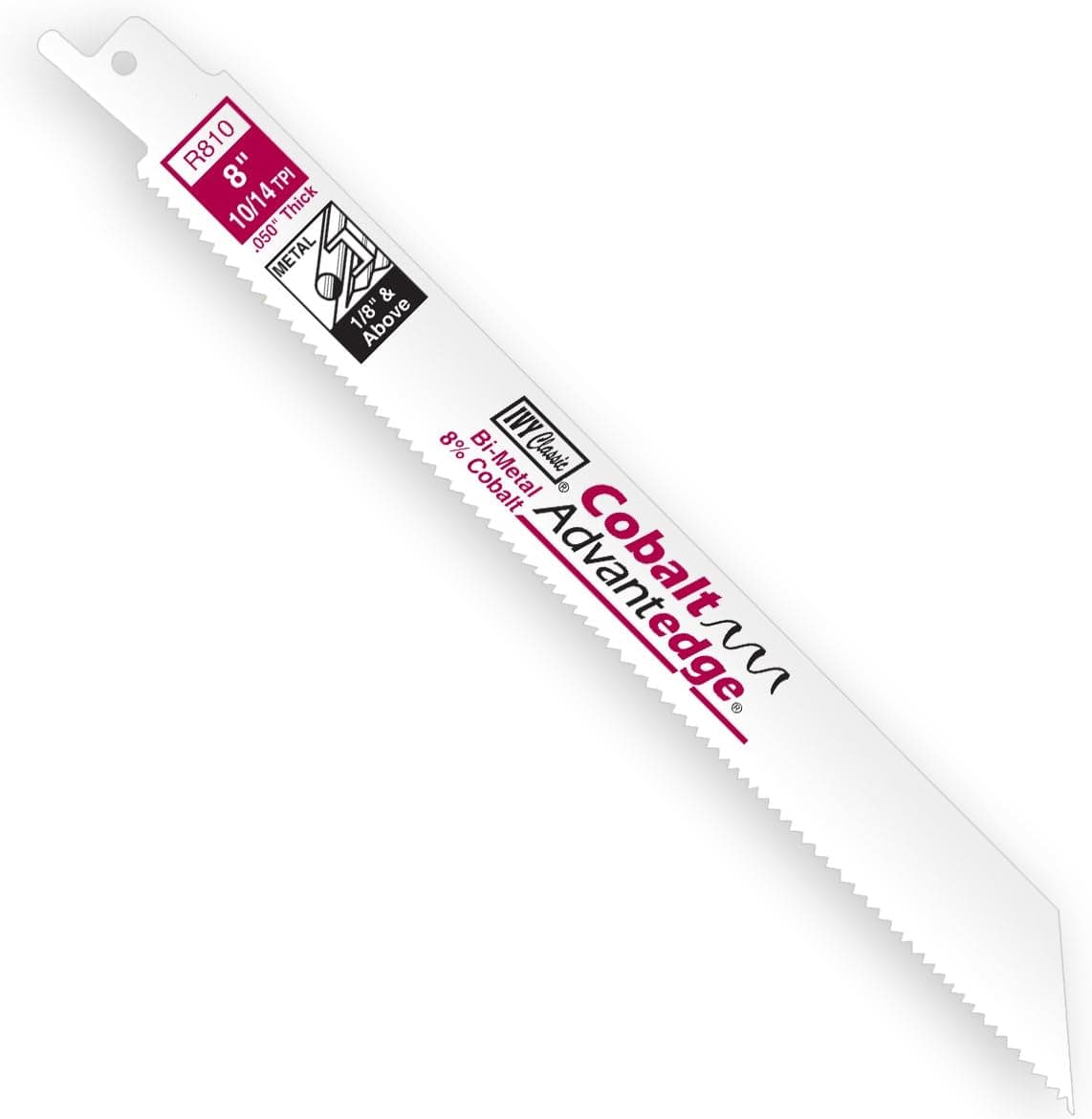 IVY Classic 28322 8 in. 10/14 TPI Bi-Metal Reciprocating Saw Blade, Cuts Metal/Plastic (5-Pack)