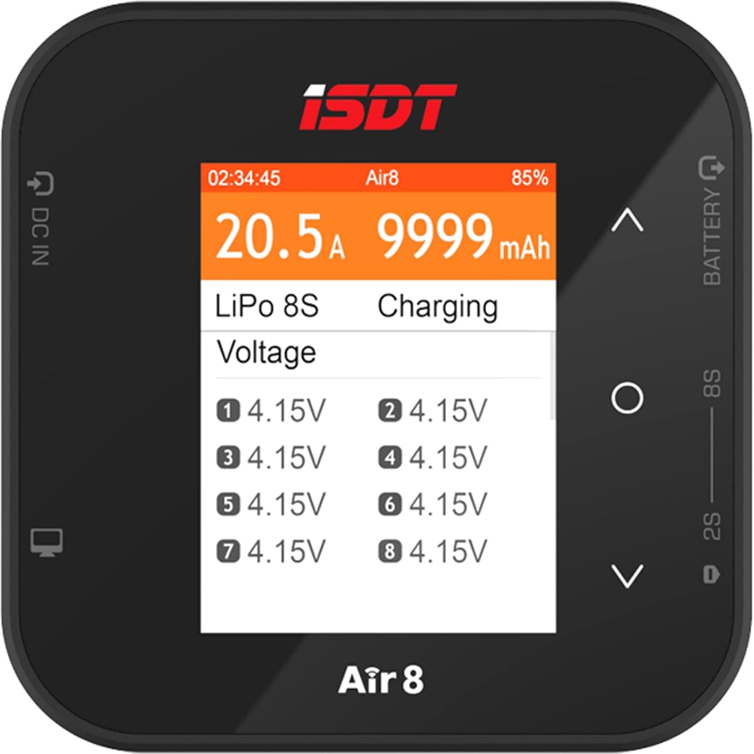 ISDT Air8 Balance Charger Discharger Lipo Battery Charger LCD Display Digital Smart 500W 20A 2-8S High Power for RC Transmitter