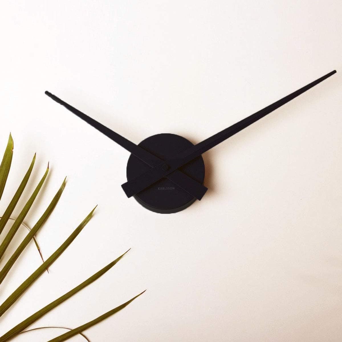 Karlsson Little Big Time Wall Clock, Mini (Black) Modern Minimalist Design Battery-Operated
