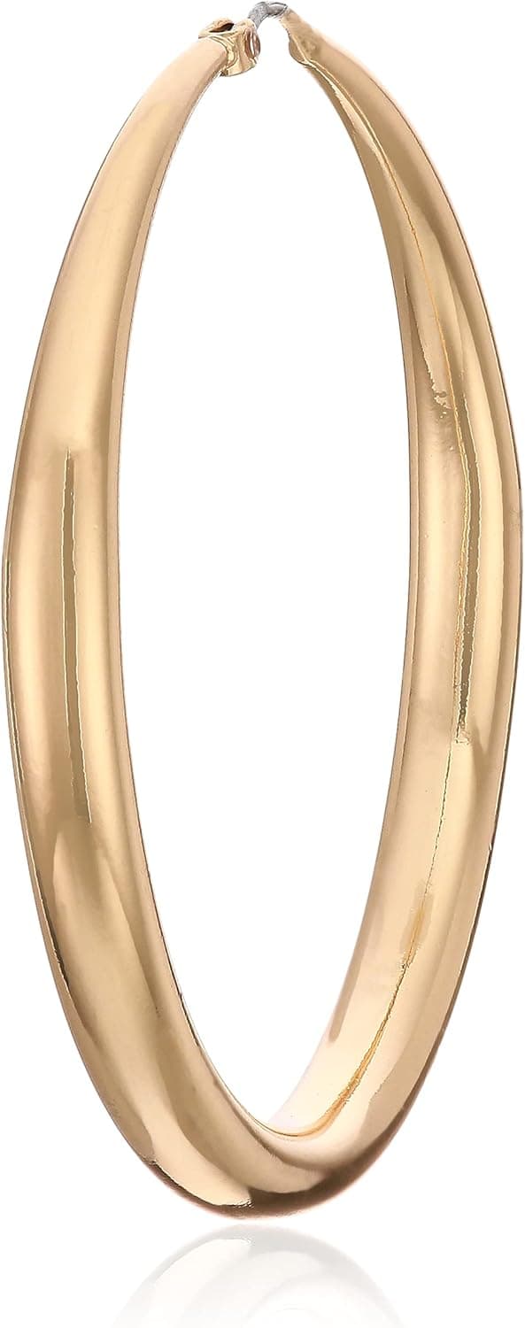 Anne Klein Tapered Circle Hoop Earrings, Gold Tone