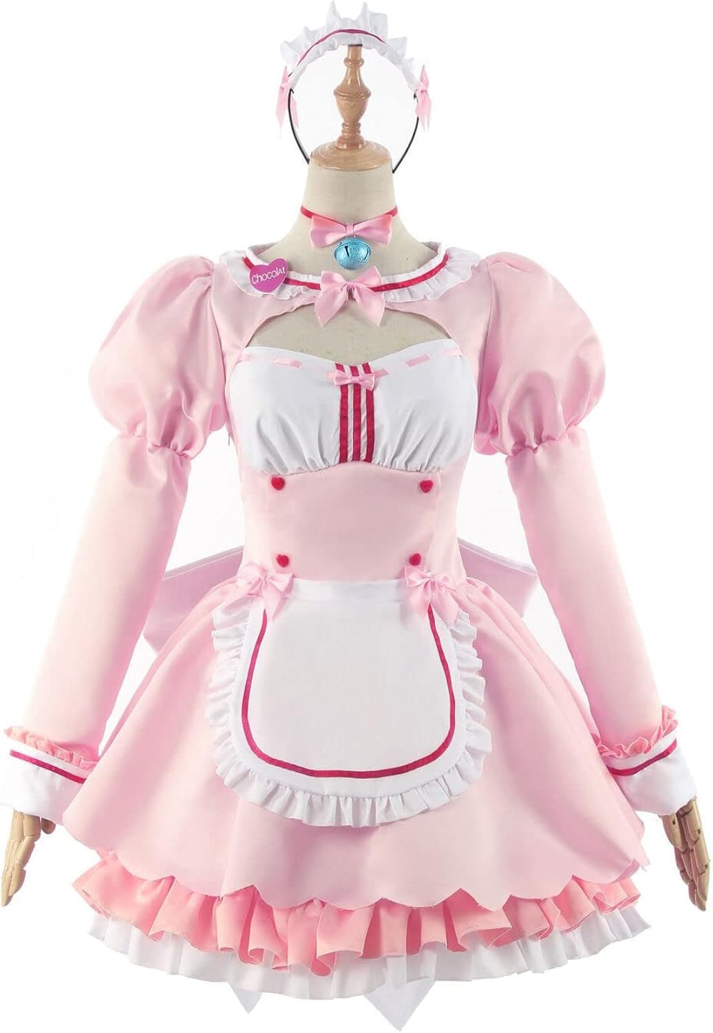 Gvube Halloween NEKOPARA Chocolate Vanilla Lady Cosplay Pink Apron Lady suit Anime party costume