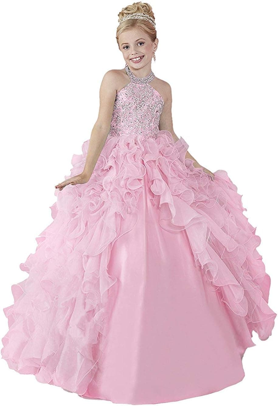 Wenli Girls' Glitz Formal Beaded Pageant Gowns