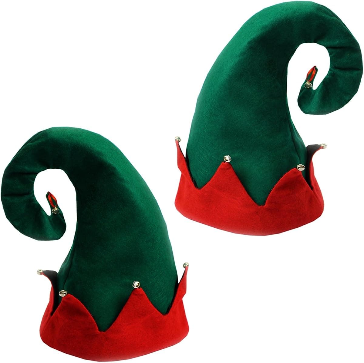Funny Party Hats Christmas Hat - Santa Hat- Elf Hat - Reindeer hat - Coil Hat - (2 Pack) Holiday Hats