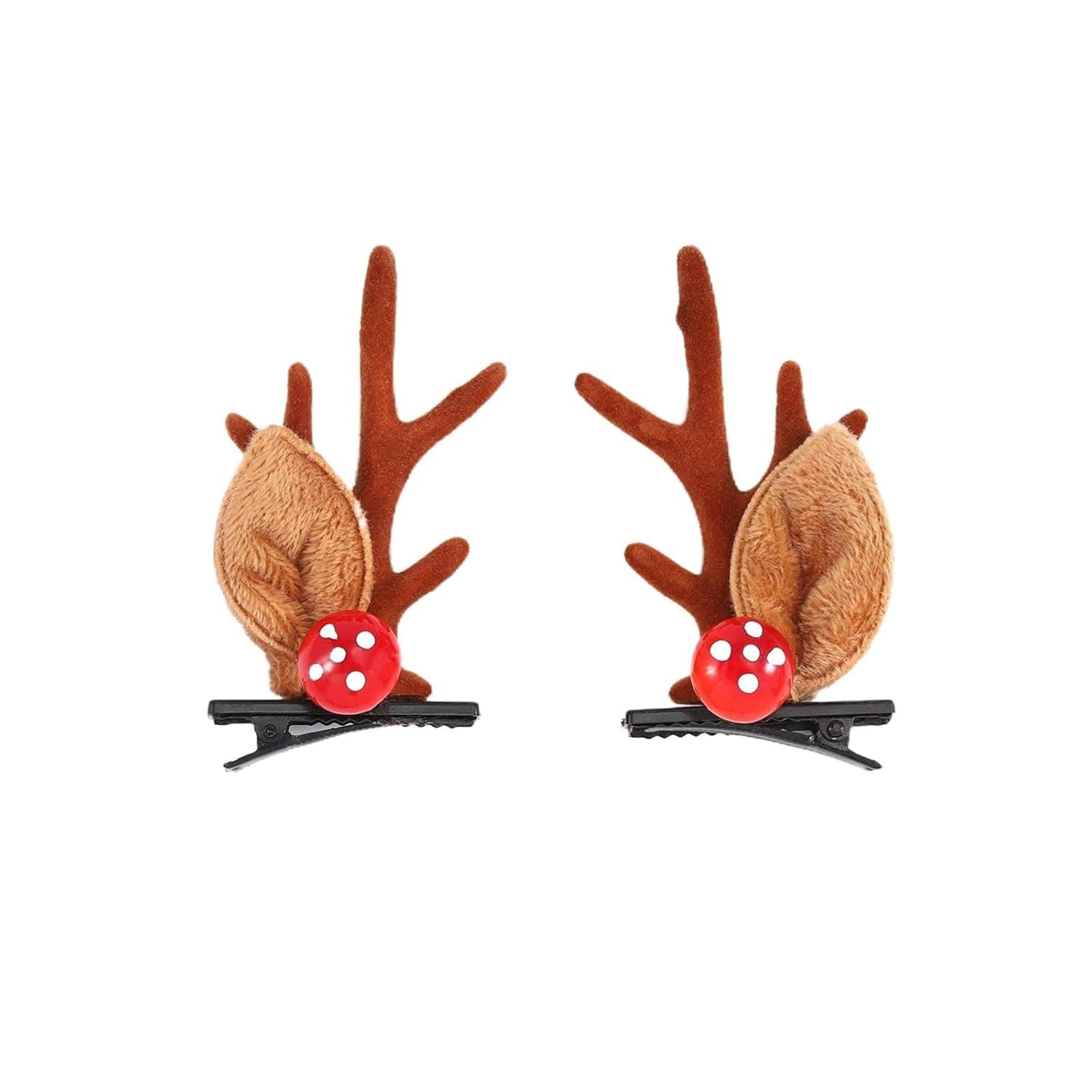 Avanlin Reindeer Antler Hair Clips Christmas Deer Horn Barretts Deer Headdress Hair Accessories for Christmas Holiday Decorations for Girls and Women 1 Pair