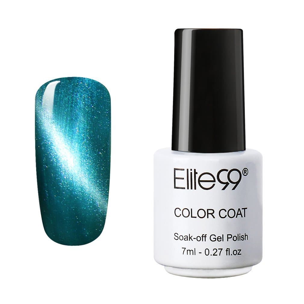 Elite99 UV LED 3D Cat Eye Effect Nail Gel Polish Magnetic Soak Off Varnish 6563 Teal