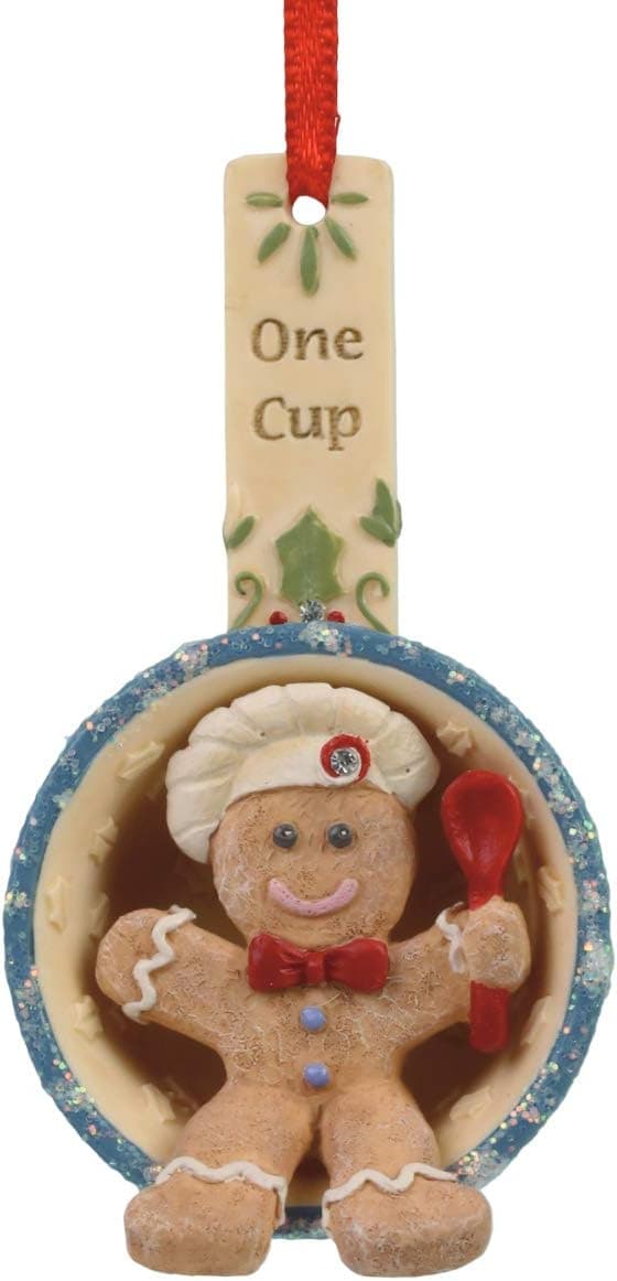 Enesco Heart of Christmas Gingerbread Cup Hanging Ornament, 3.15 Inch, Multicolor