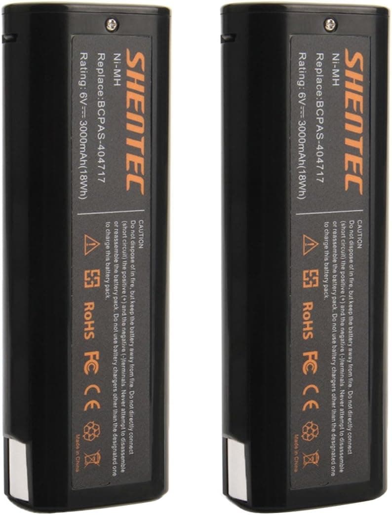 Shentec Upgraded 2-Pack 6V 3.0Ah Battery Compatible with404717 B20544E BCPAS-404717 404400 900400 900420 900421 900600 901000 902000 B20720 IM200 F18 IM250 IM250A IM350A PS604N, Ni-MH
