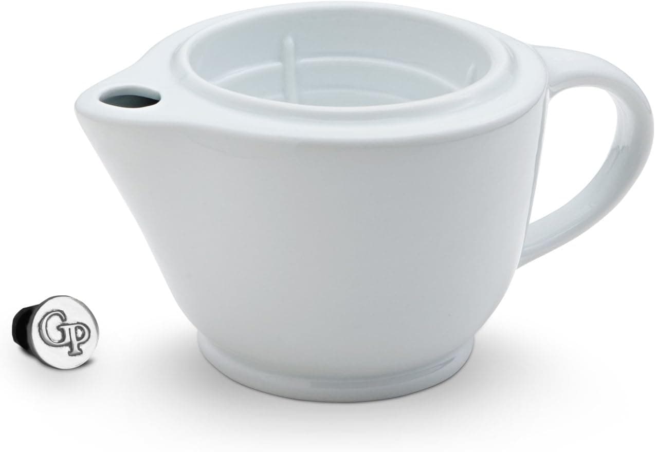 Georgetown Pottery G20 Shaving Scuttle Mug - Porcelain - 20 Ounce Reservoir - Hand Made in USA