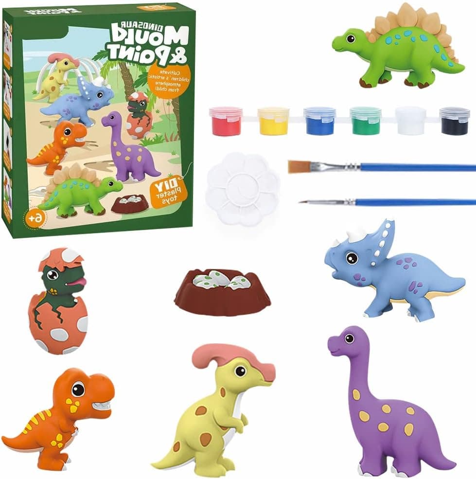 Jade Hare Kids Arts and Crafts Set Painting Kit, Paint Your Own Figurines, STEAM Projects Creative Activity DIY Toys Gift, Ceramic Painting Kit for Kids, Girls, Boys, Toddlers Children's Day Gift