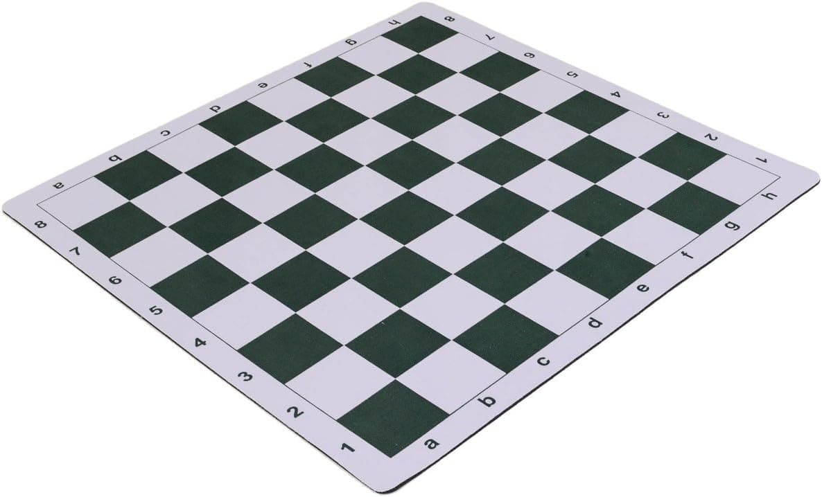 Wholesale Chess 20" Tournament Mousepad Style Roll-Up Chess Board - Forest Green