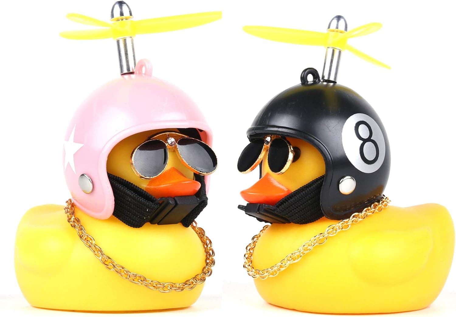 MEIJIABA Car Duck, Rubber Bike Large Duck for Car ccessories, Dashboard Toy Small Duck Decoration(2 Pack 8&Pink)