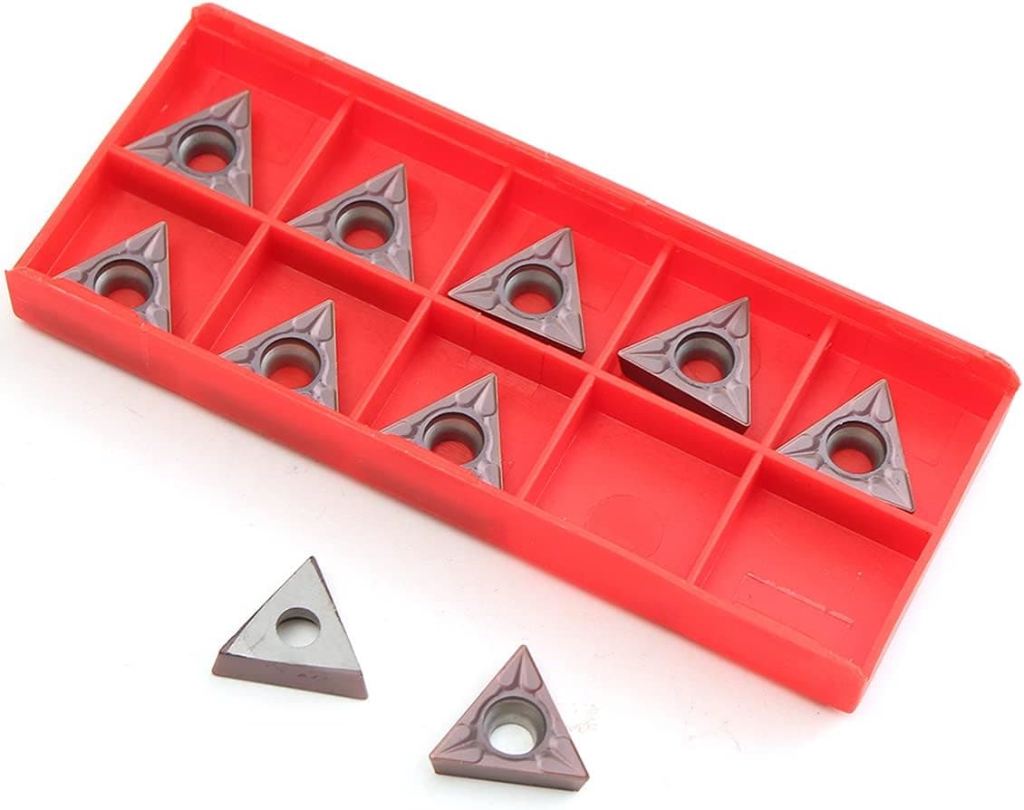 Maizoon CNC Lathe Cutter Tools 10pcs TCMT16T304 VP15TF TCMT32.51 CNC Inserts CNC Blades Threading Inserts Cutter Lathe Tools DZ14