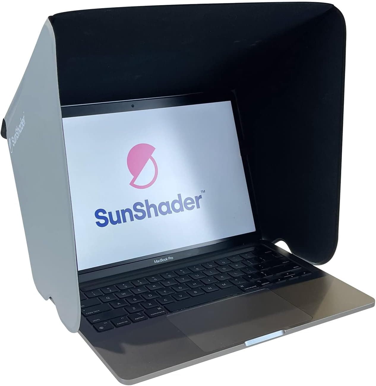 SunShader 2 - The Anti-Glare Laptop Sun Shade, Heat Shield & Privacy Screen for Laptops (Large, Light Grey) US Patent 10963010