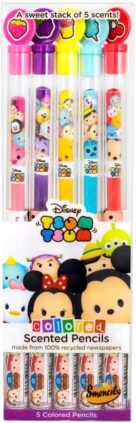 Disney Tsum Tsum Colored Smencils 5-Pack of Scented Coloring Pencils