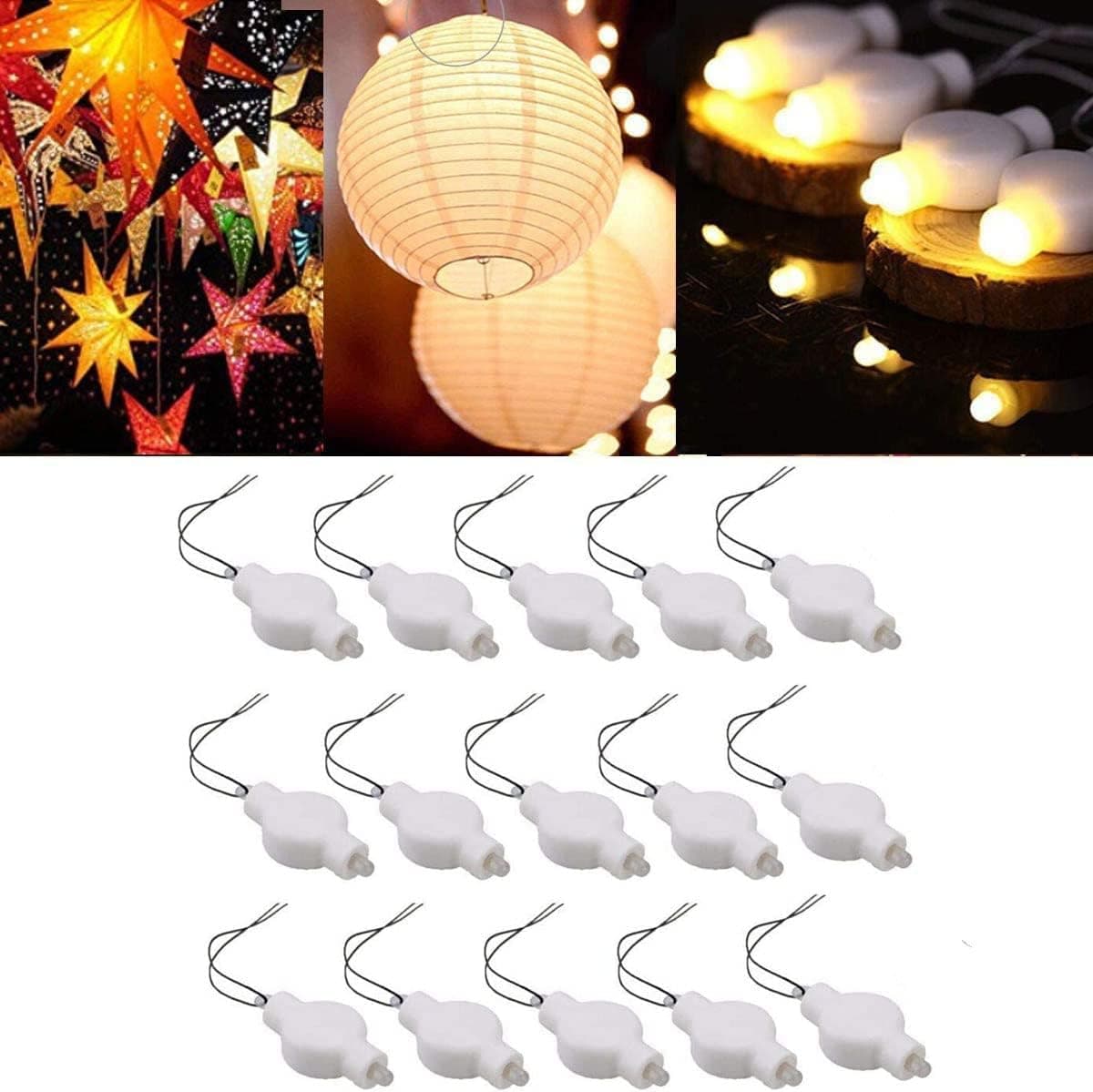 15pcs Warm White Paper Lantern Light Mini LED Pumpkin Light Battery Operated Jack-O-Lantern Lights Pumpkin Lights for Halloween Pumpkin Decorations