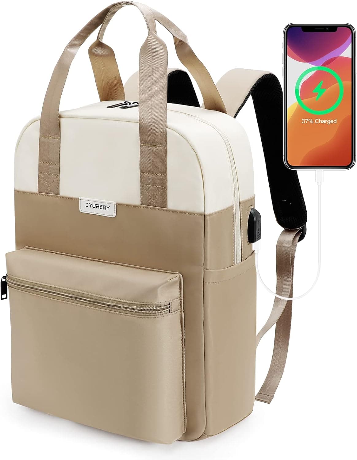 CYUREAY Laptop Backpack for Women Fashion Travel Backpacks 15.6 Inch Laptop Bag with USB Port Teacher Nurse Vintage Daypacks for Work