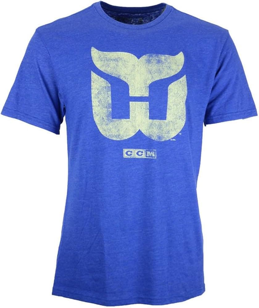Hartford Whalers Heathered Tri-Blend Retro Logo T-Shirt
