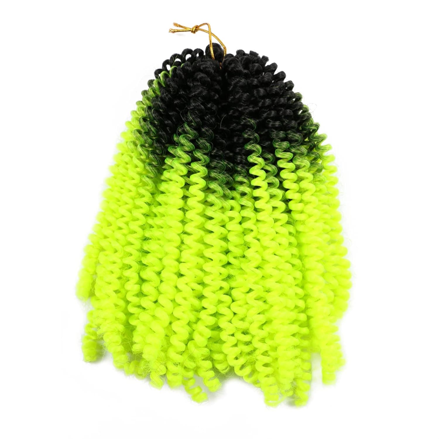 Spring Twist Hair Green 8 Inches 1 Pack Green Spring Twist Hair Fold 60 Strands 90Grams Synthetic Hair Extensions (1 Pack, Green)