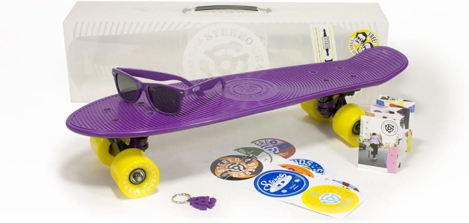 Stereo Remix Skateboards Vinyl Cruiser Plastic Complete Remix Skateboard