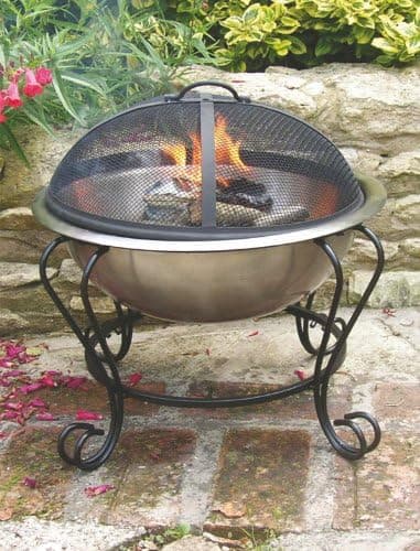Unique Arts Mini Stainless Steel Fire Pit and Beverage Tub Combo