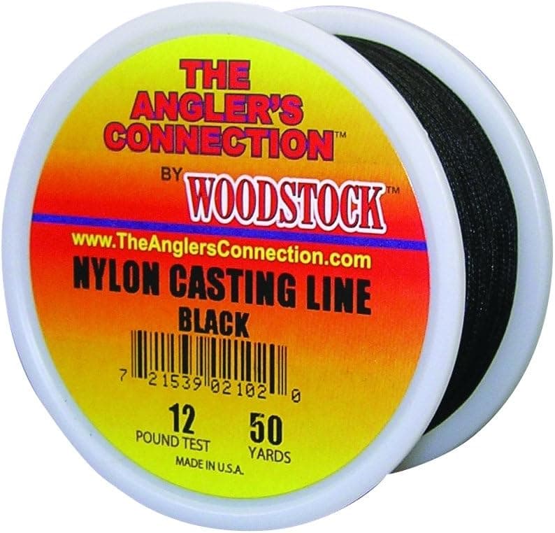 Woodstock NC-50-12-B Braided Nylon, Black, 12# 50-Yard