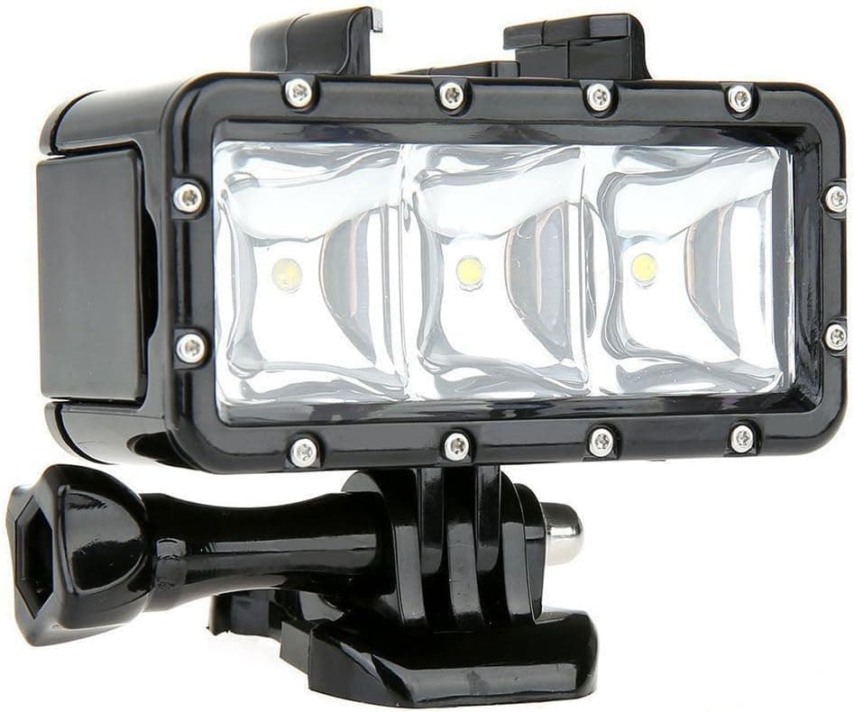 Legazone Waterproof Diving Light High Power Dimmable LED Light Underwater Light for Gopro Hero 5/5S/4/4S/3+/3/2/SJCAM SJ4000/SJ5000/Xiaomi Yi with 1050mAh Built-in Rechargeable Battery Charging