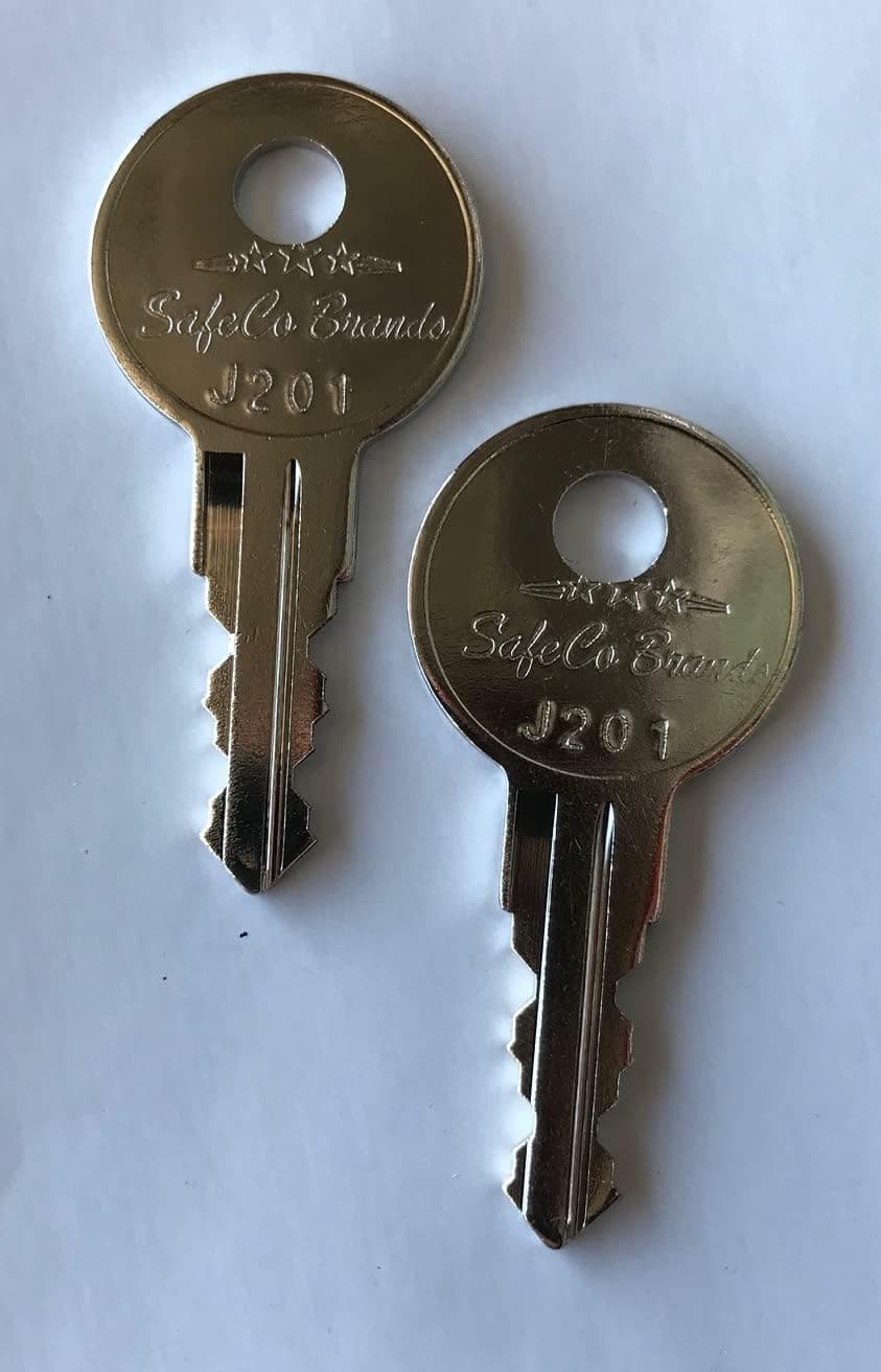 2-Keys For Better Built Tool Box Key Code Series J201 thru J220 SafeCo Brands (J205)