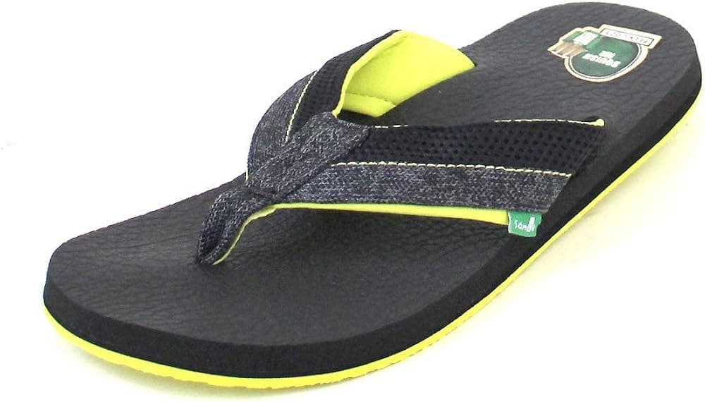 Sanuk Men's Beer Cozy 2 Mesh Sandal Black/Lightning 10