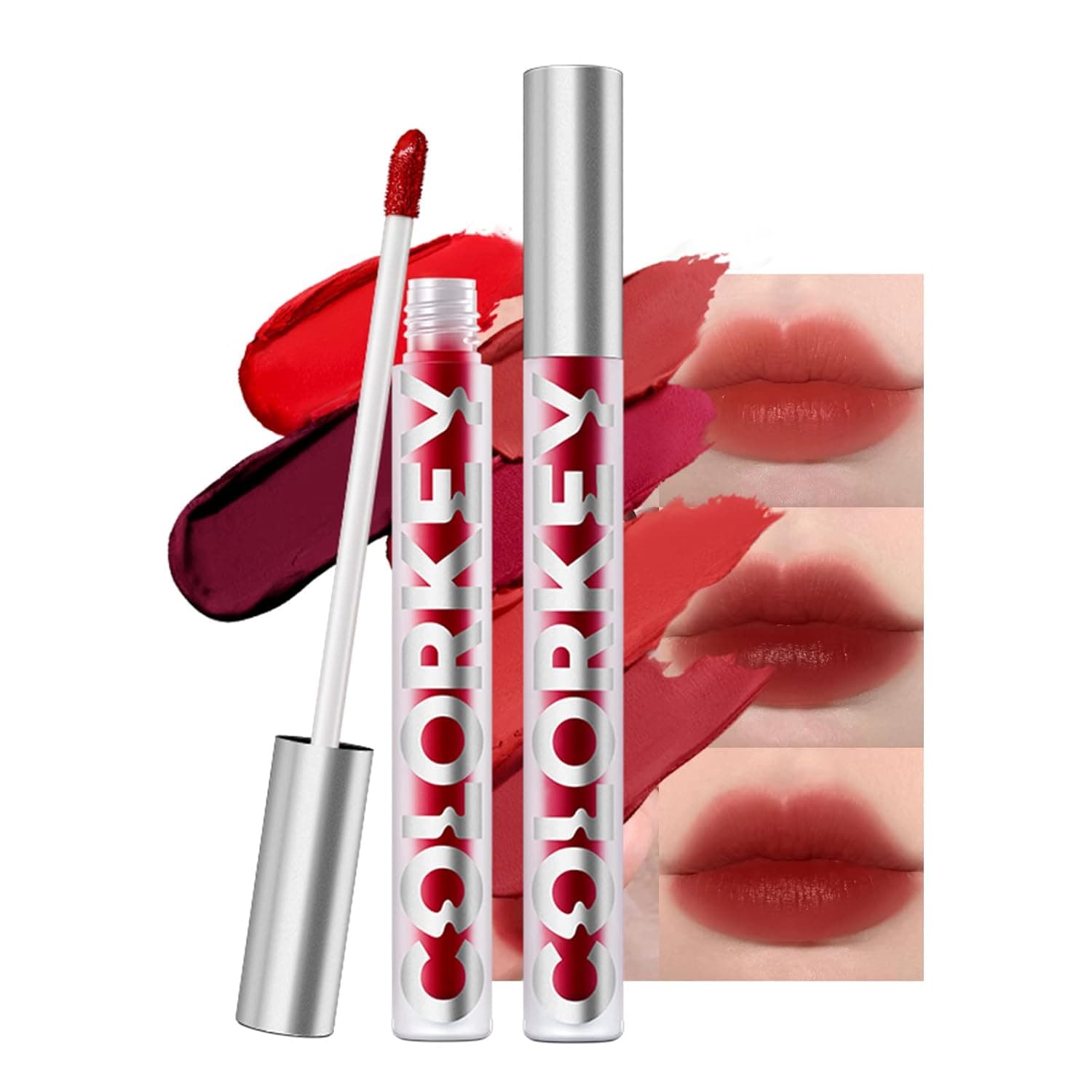 COLORKEY Airy Velvet Lip Lacquer Lightweight Matte Liquid Lipstick, Soft Matte Lip Cream, Lip Glaze, Long Lasting No Fading Non-stick Cup Lip Gloss (R608)