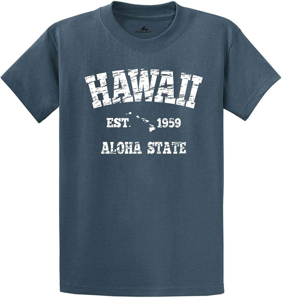 Vintage Hawaiian Islands Tee in 42 Colors and Regular, Big and Tall Sizes