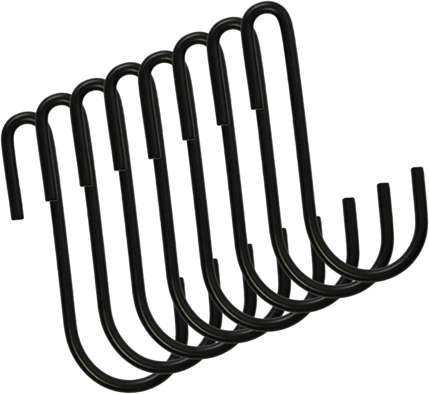 Heavy Duty S Hooks Metal S Shaped Hooks Black Hanging Hooks 3.5” Hangers for Kitchenware Pots Pans Plants Bags Towels