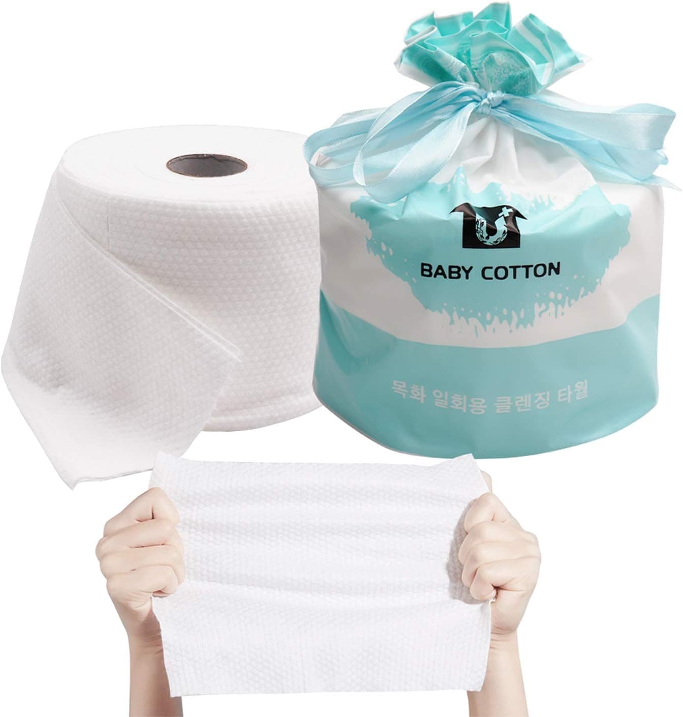 Disposable Face Towel, Disposable Facial Towel, Used as Cleaning Towelettes, Discharge Makeup Cotton, Facial Cleaning Cloth, Soft Cotton Towels for Sensitive Skin(80 Count)