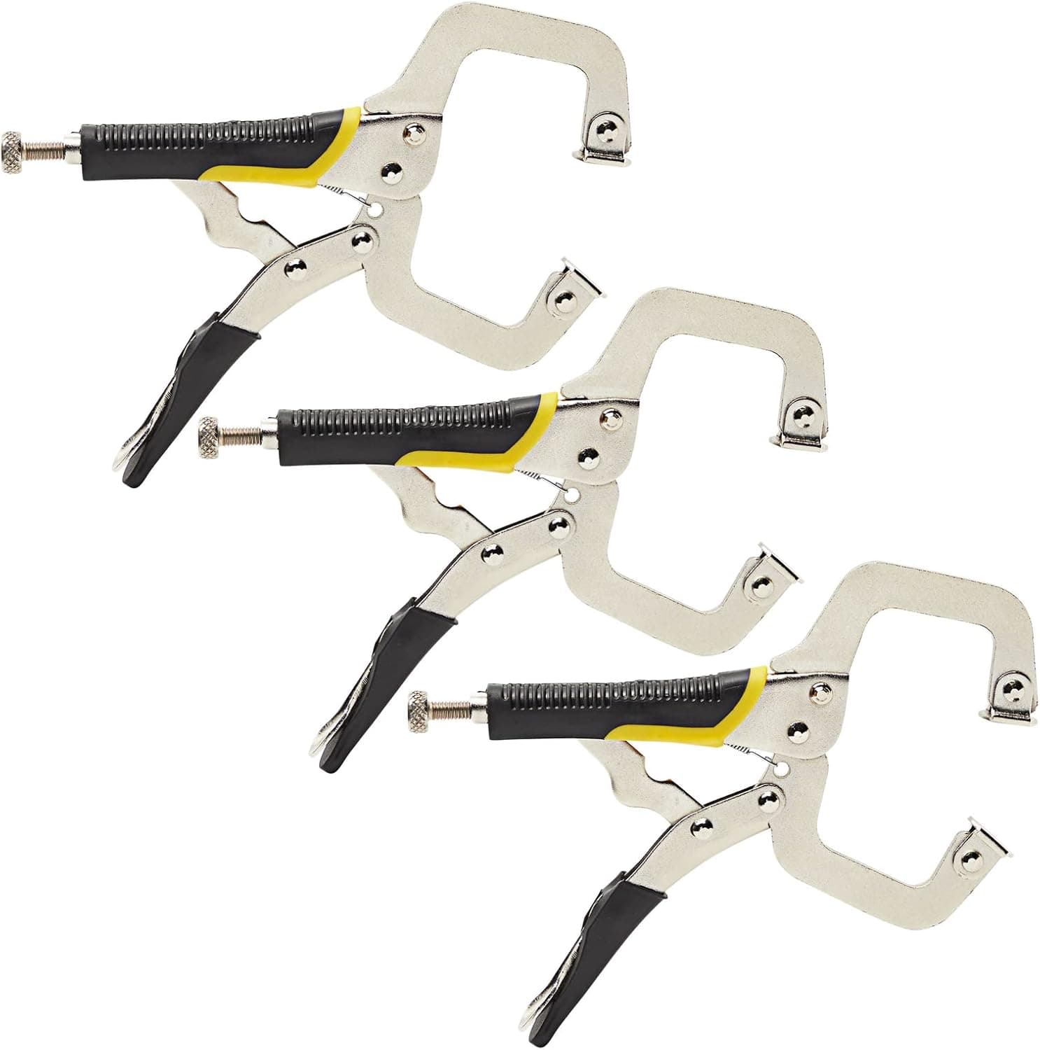 6 Inch Heavy Duty Locking C Clamps for Woodworking, Welding, Automotive, Carpentry Building (3 Pack)