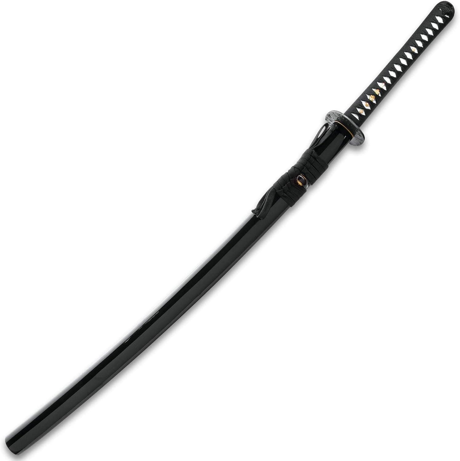 Sokojikara Scorn Handmade Katana/Samurai Sword - T10 High Carbon Steel, Hand Forged, Clay Tempered - Genuine Ray Skin; Iron Tsuba - Functional, Full Tang, Battle Ready