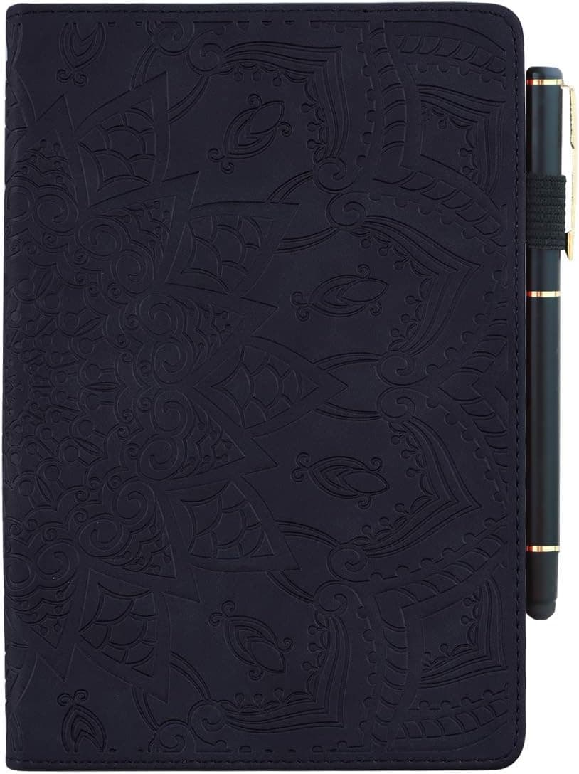 Pefcase iPad Pro 11 2020 & 2018 Case Folio Stand Cover Flip Wallet Case Shell with Pencil Holder Multi Angle Viewing Card Holder for iPad Pro 11 inch 2nd Gen & 1st Gen - Black