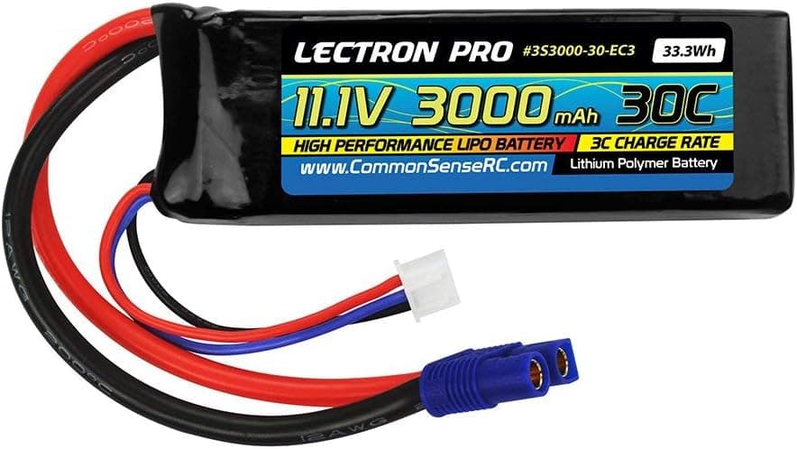 Common Sense RC Lectron Pro 11.1V 3000mAh 30C Lipo Battery