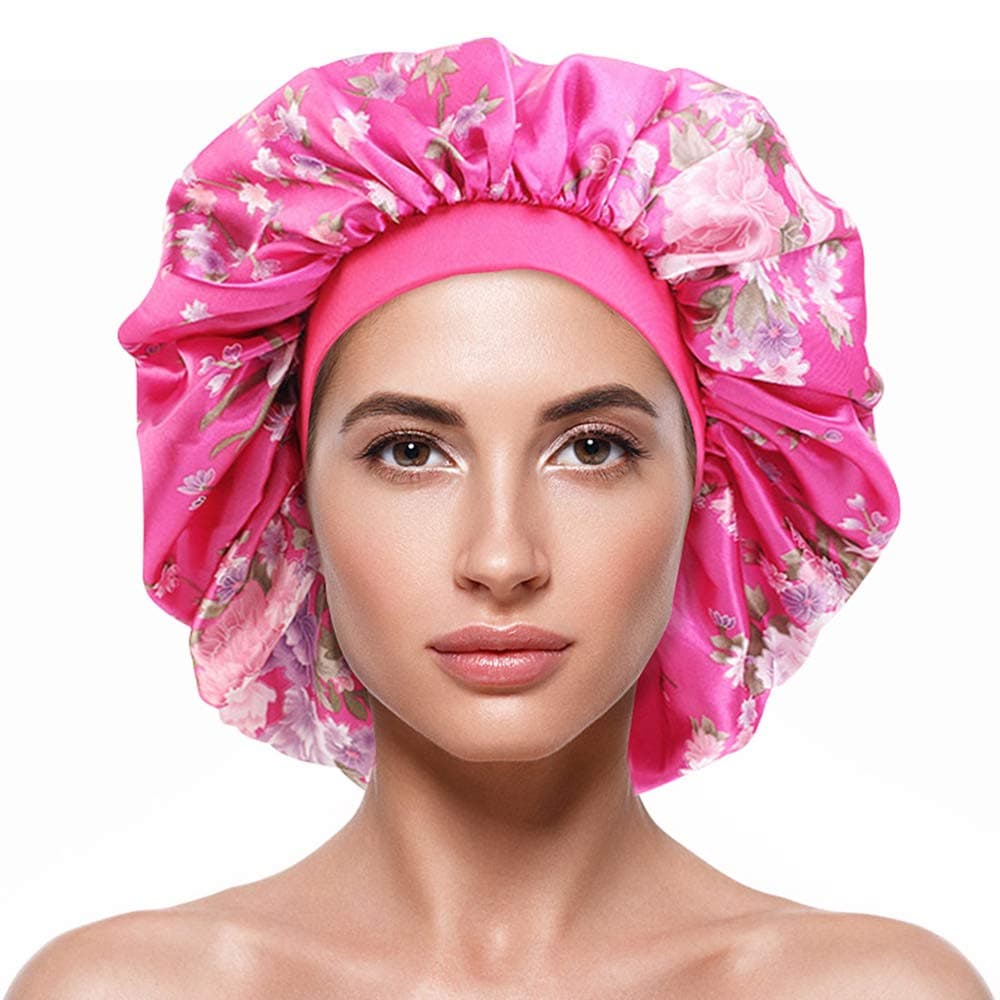 Satin Bonnet Silk Curly Natural Long Hair Sleep Cap Women Night Extra Large Oversized Headbands XL XXL
