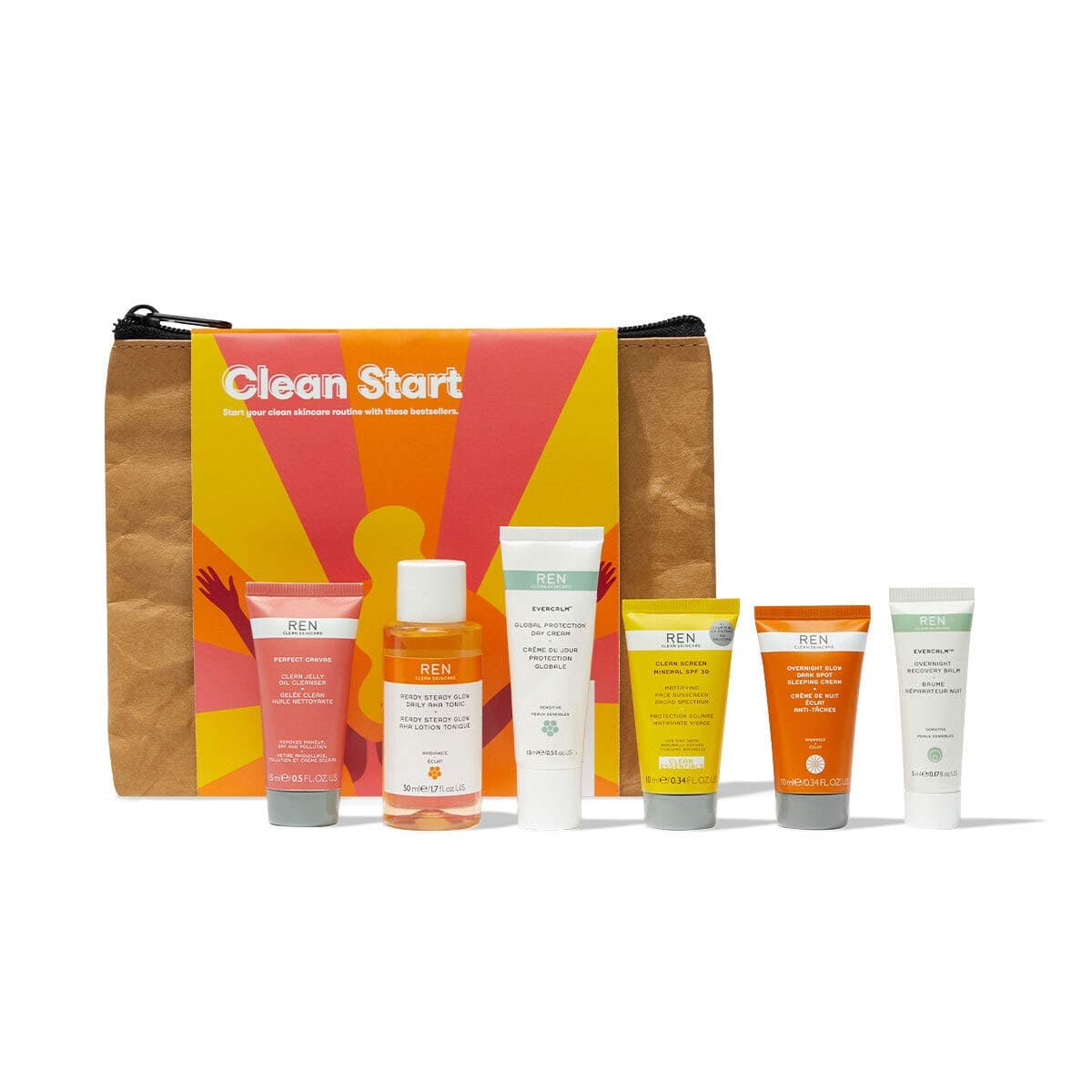 REN Clean Skincare - Clean Start - Mini Heroes Kit - Start Your Clean Skincare Routine