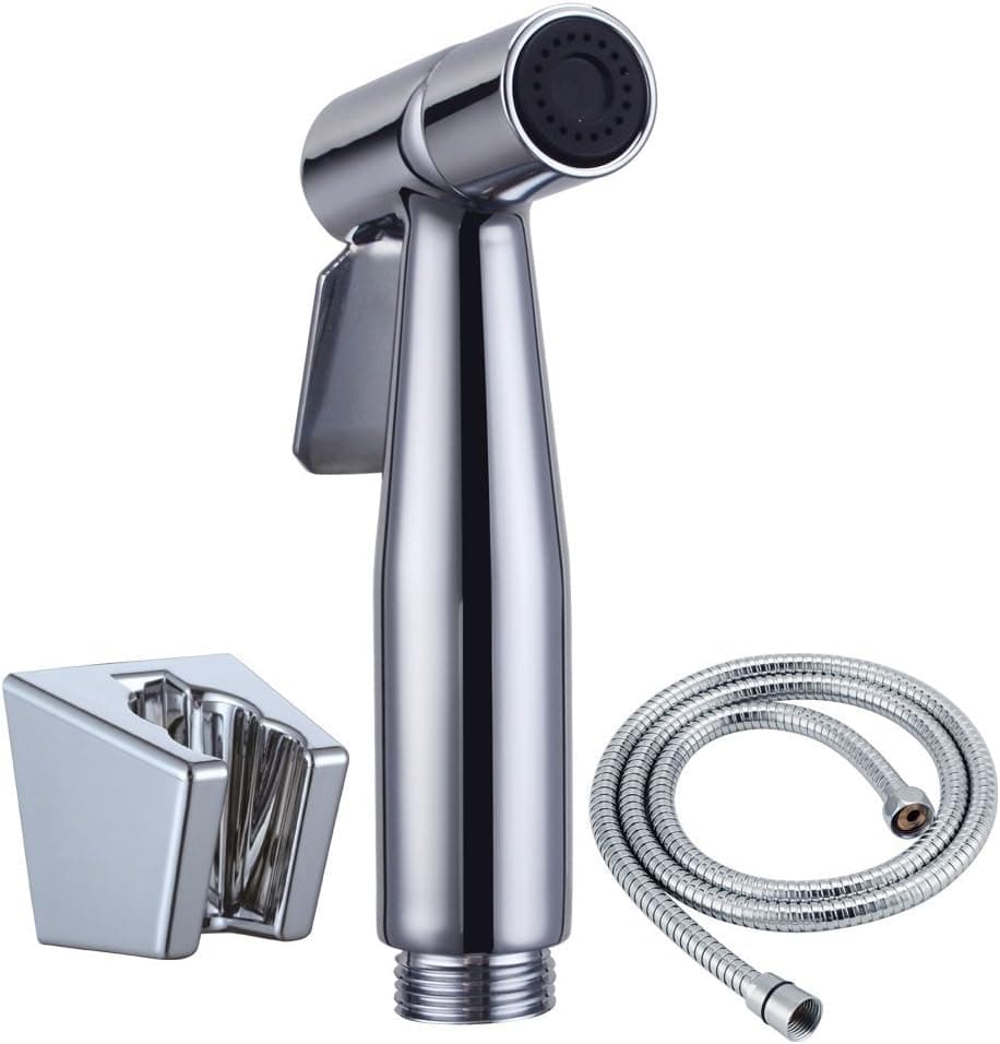 KES LP950 Toilet Hand Held Bidet Shattaf with Hose and Bracket Holder SUS304 Stainless Steel, Polished Finish