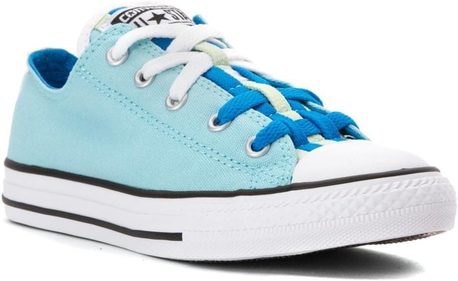 Converse Kids Girl's Chuck Taylor All Star Loopholes Ox (Little Kid/Big Kid) Ambient Blue/Spray Paint Blue/Pistachio Green 2 Little Kid M