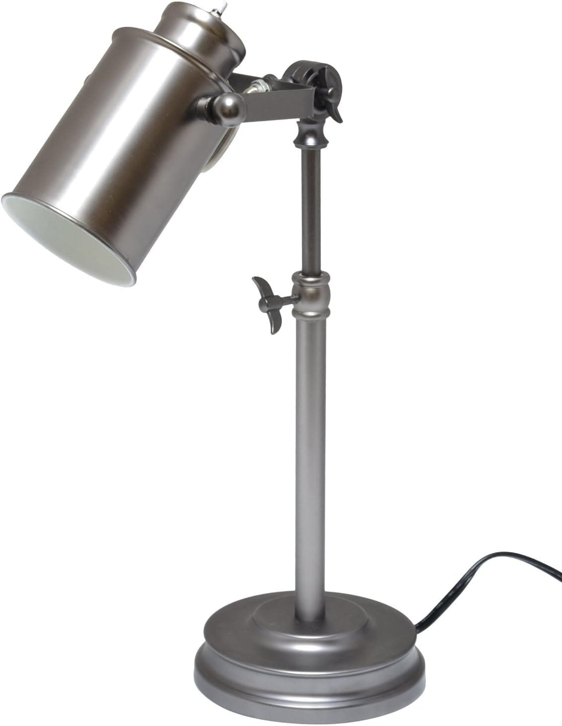 Light Accents Desk Lamp Antique Style Metal Desk Light (Aged Pewter)