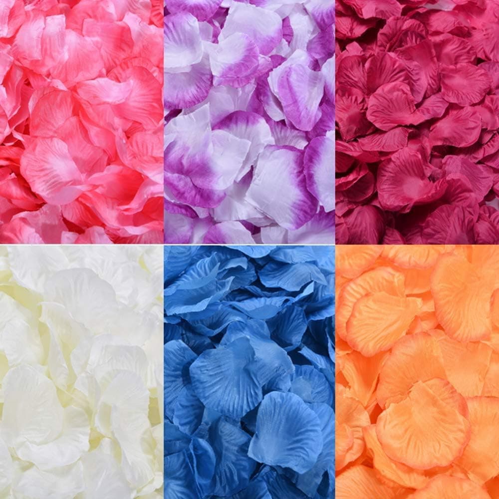 SOLVE Artificial Silk Rose Petals 3000 Pcs for Wedding Party , Anniversary,Romantic Night, Event, Party, Decoration