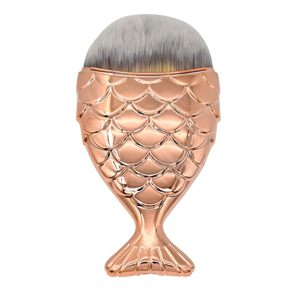 Foundation Brush-Dolovemk Mermaid Makeup Brushes,Foundation Brush Powder Blush Foundation,Makeup Brush,Mermaid Makeup Brushes,Fishtail Makeup Brush 1 PC